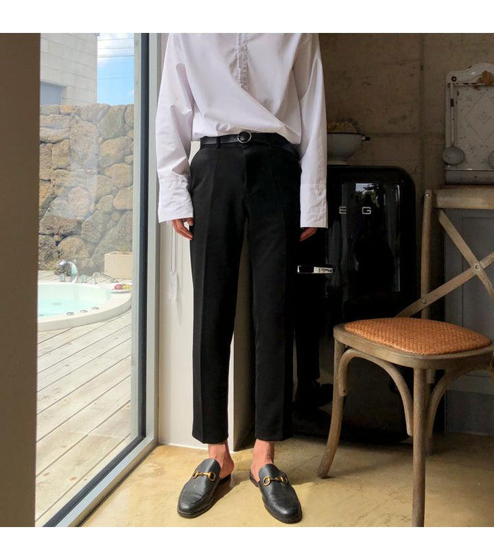Black Cropped Slim Pants