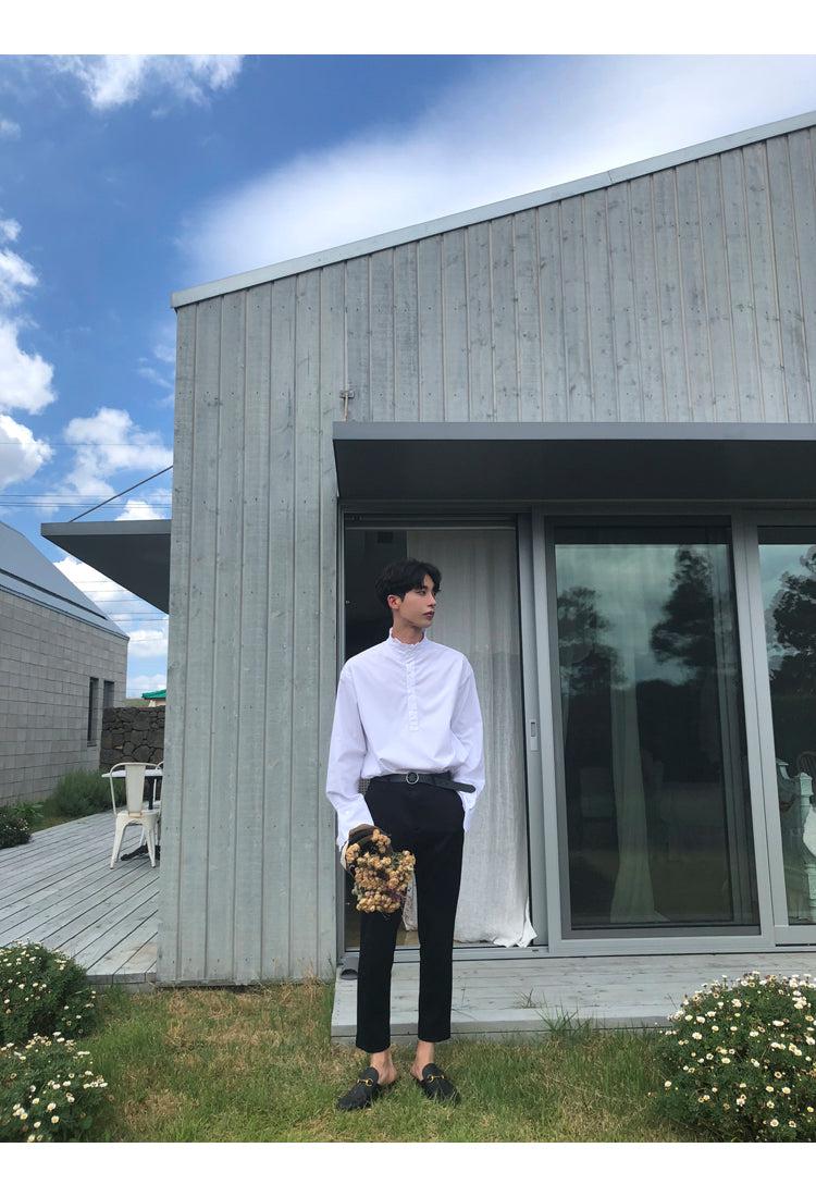 Black Cropped Slim Pants