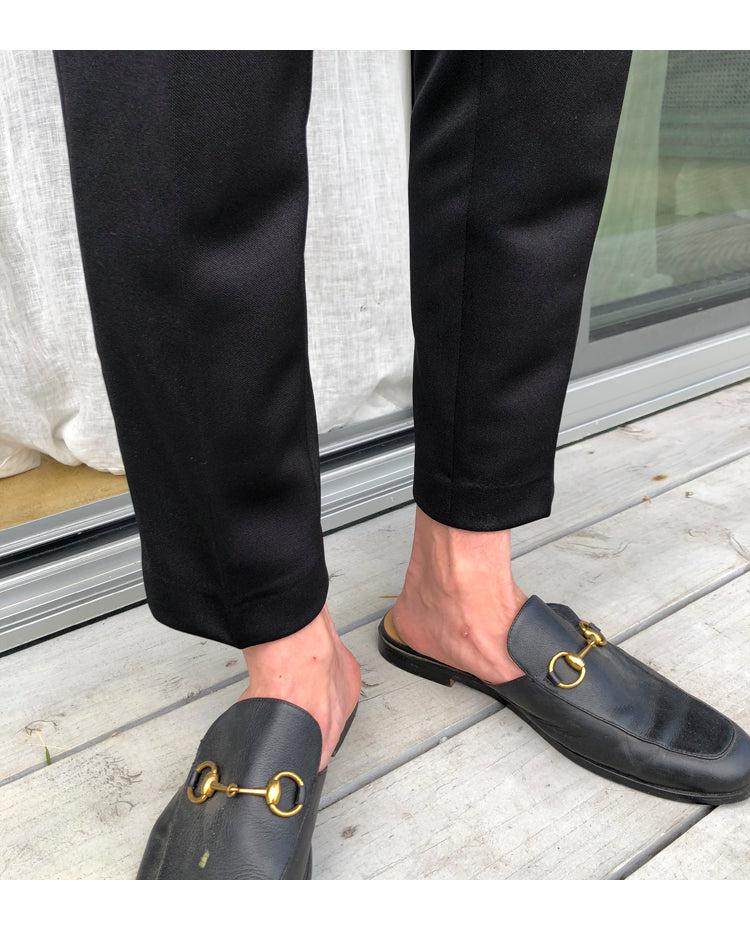 Black Cropped Slim Pants