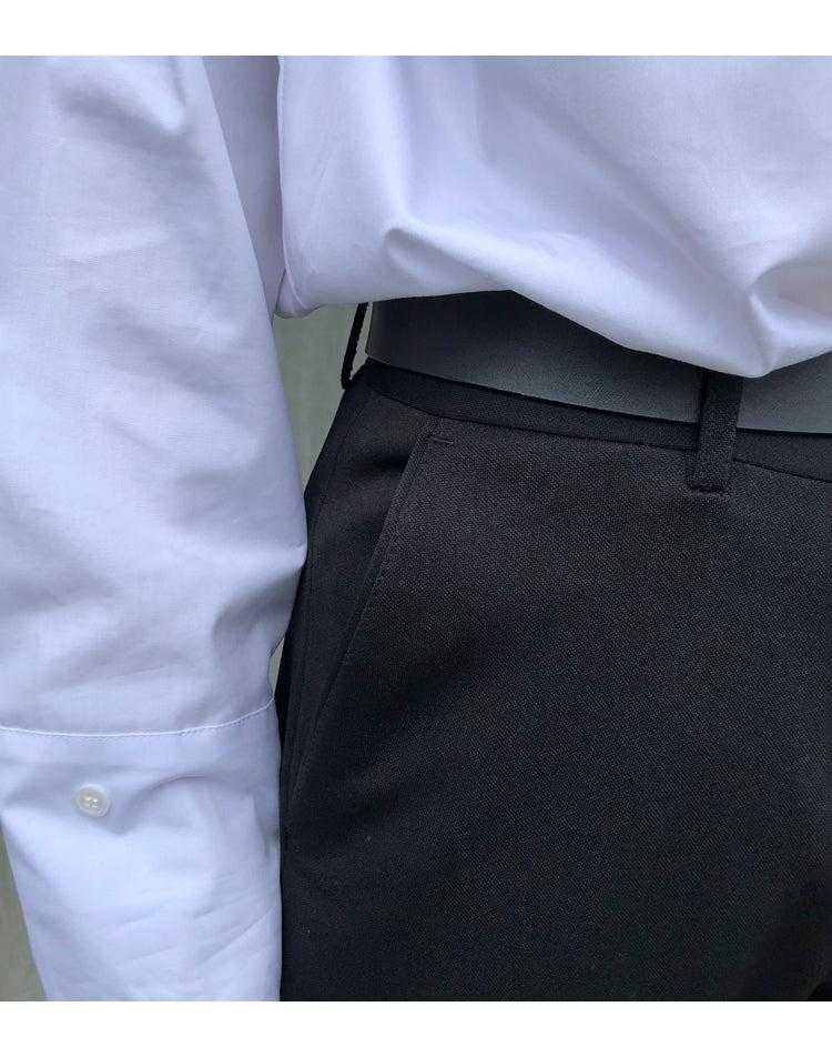 Black Cropped Slim Pants