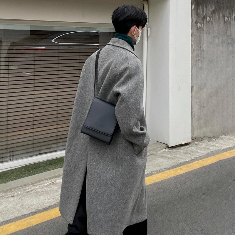 Black Faux Leather Crossbody Bag