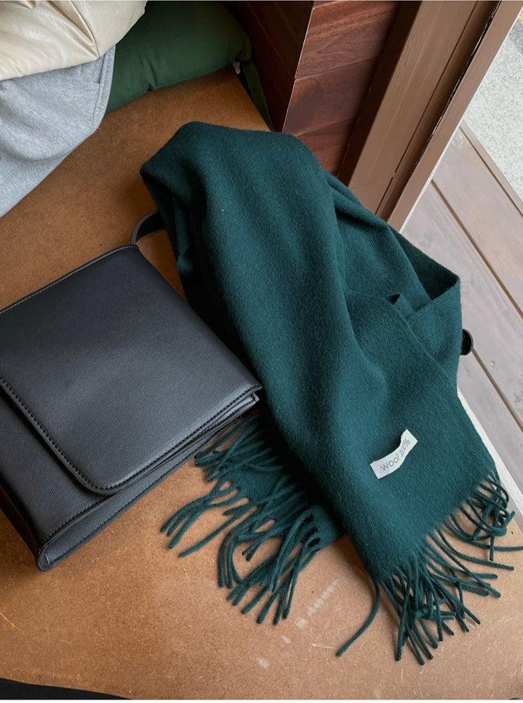 Black Faux Leather Crossbody Bag