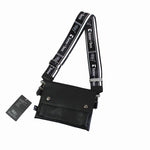 Black Faux Leather Crossbody Bag