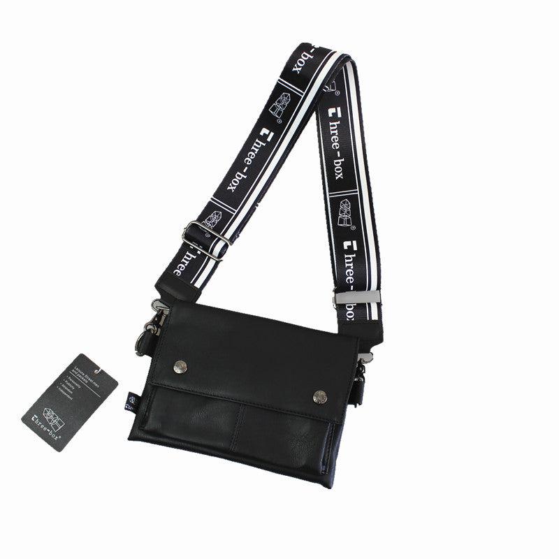 Black Faux Leather Crossbody Bag