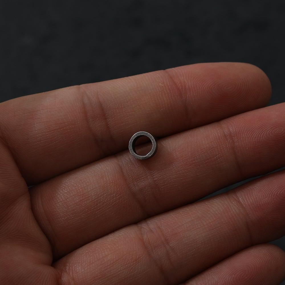 Black Hollow Round Stud Earrings