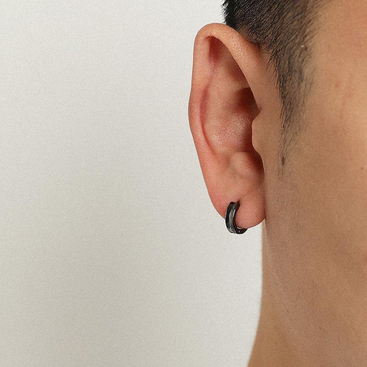 Black Hoop Earrings