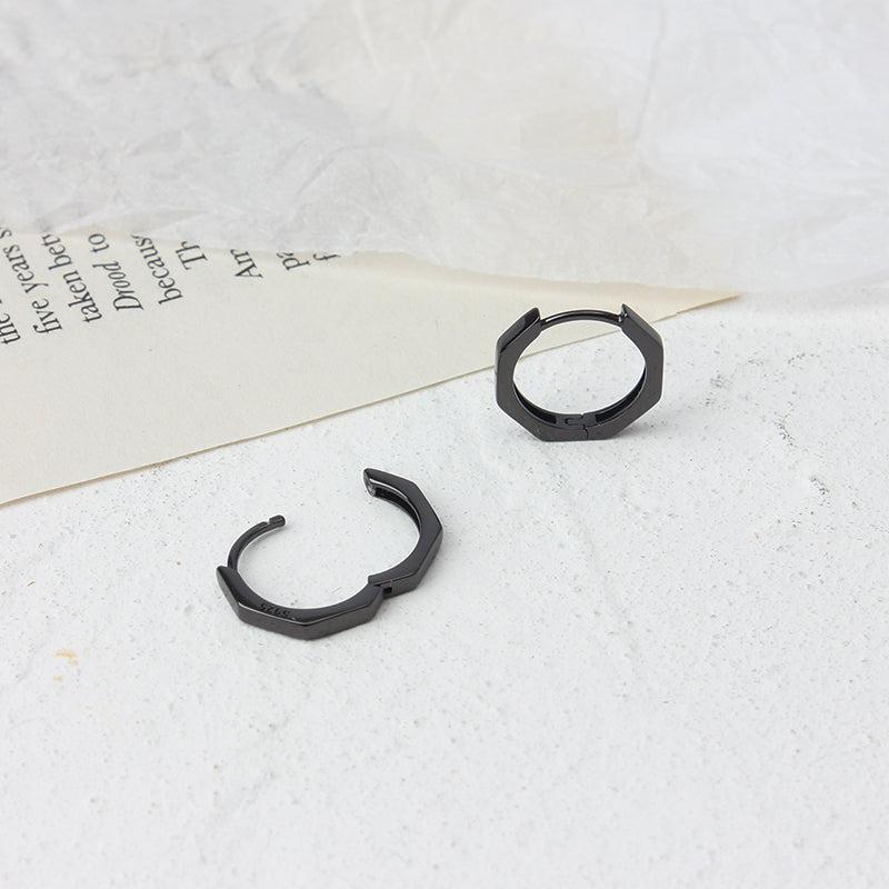 Black Hoop Earrings