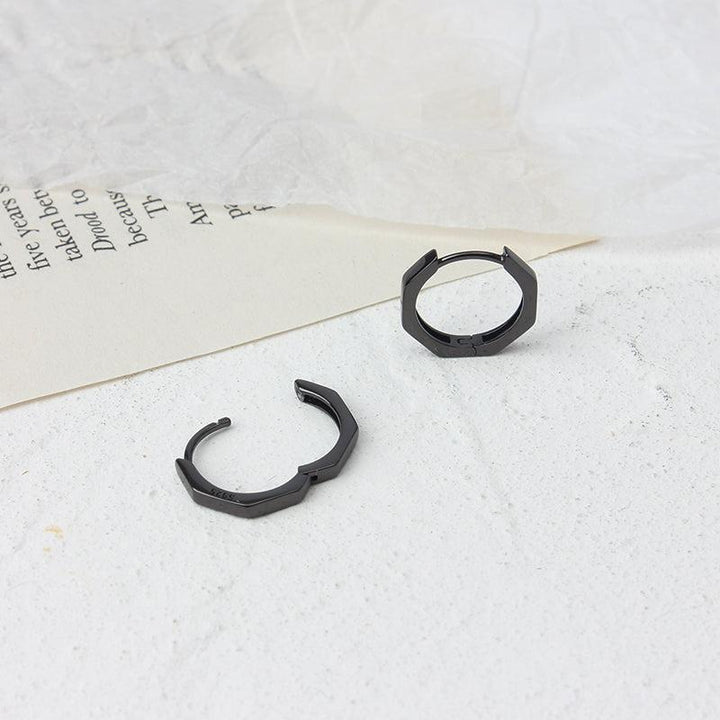 Black Hoop Earrings
