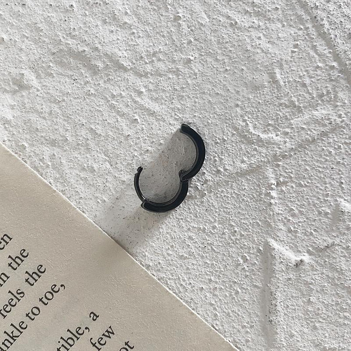 Black Hoop Earrings
