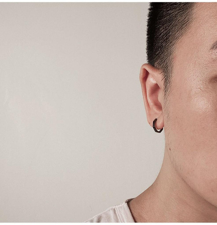 Black Hoop Earrings
