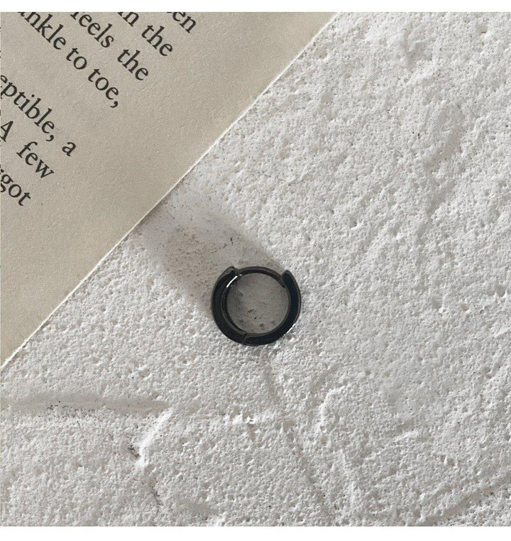 Black Hoop Earrings