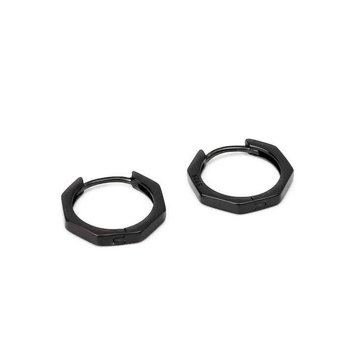 Black Hoop Earrings