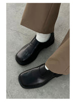 Black Leather Dress Loafers