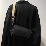 Black Leather Messenger Bag