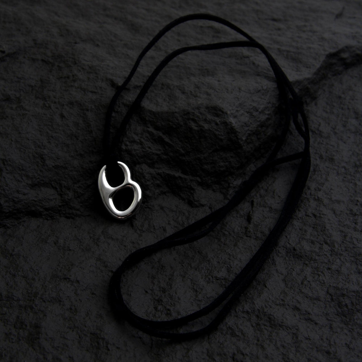 Black Leather Rope Necklace