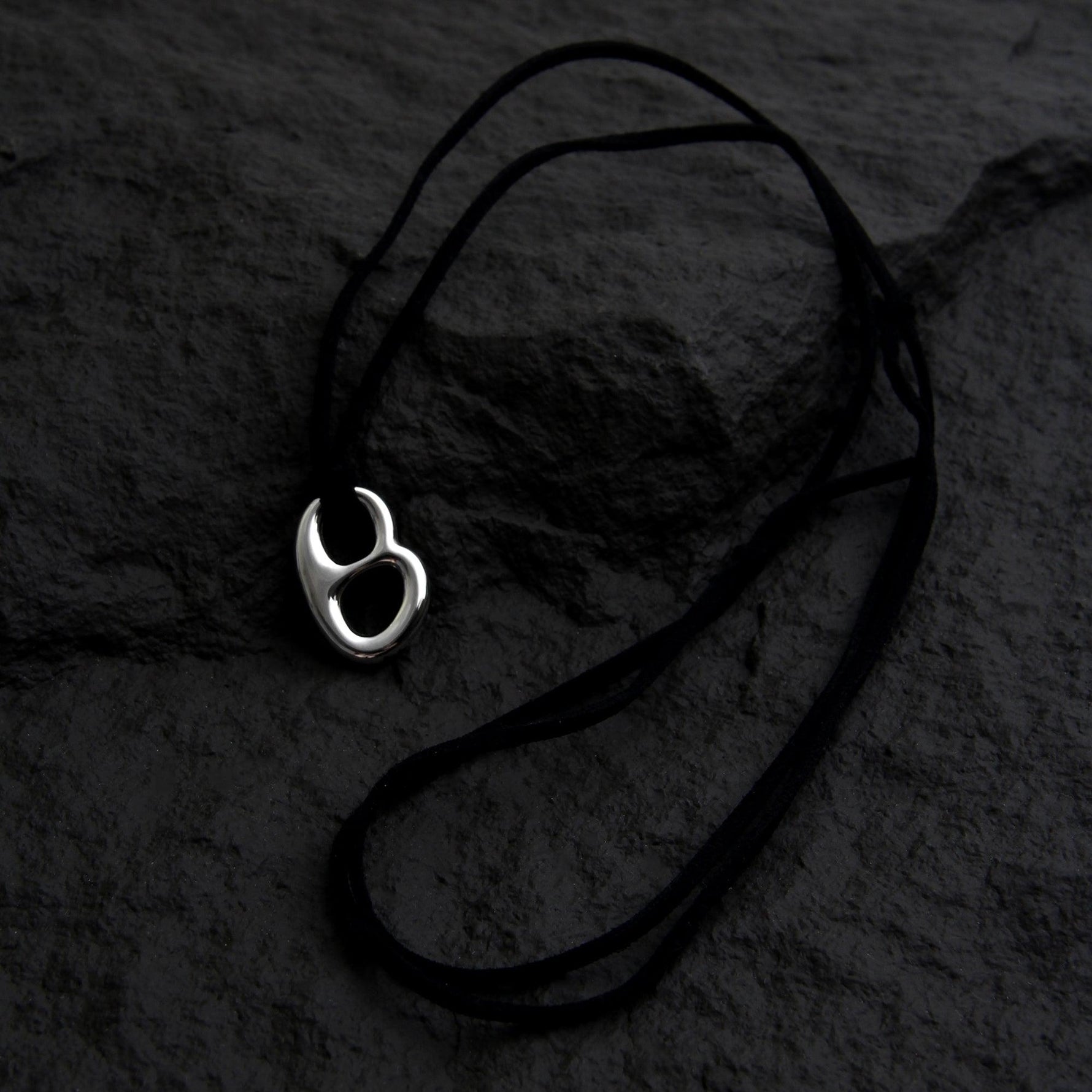 Black Leather Rope Necklace