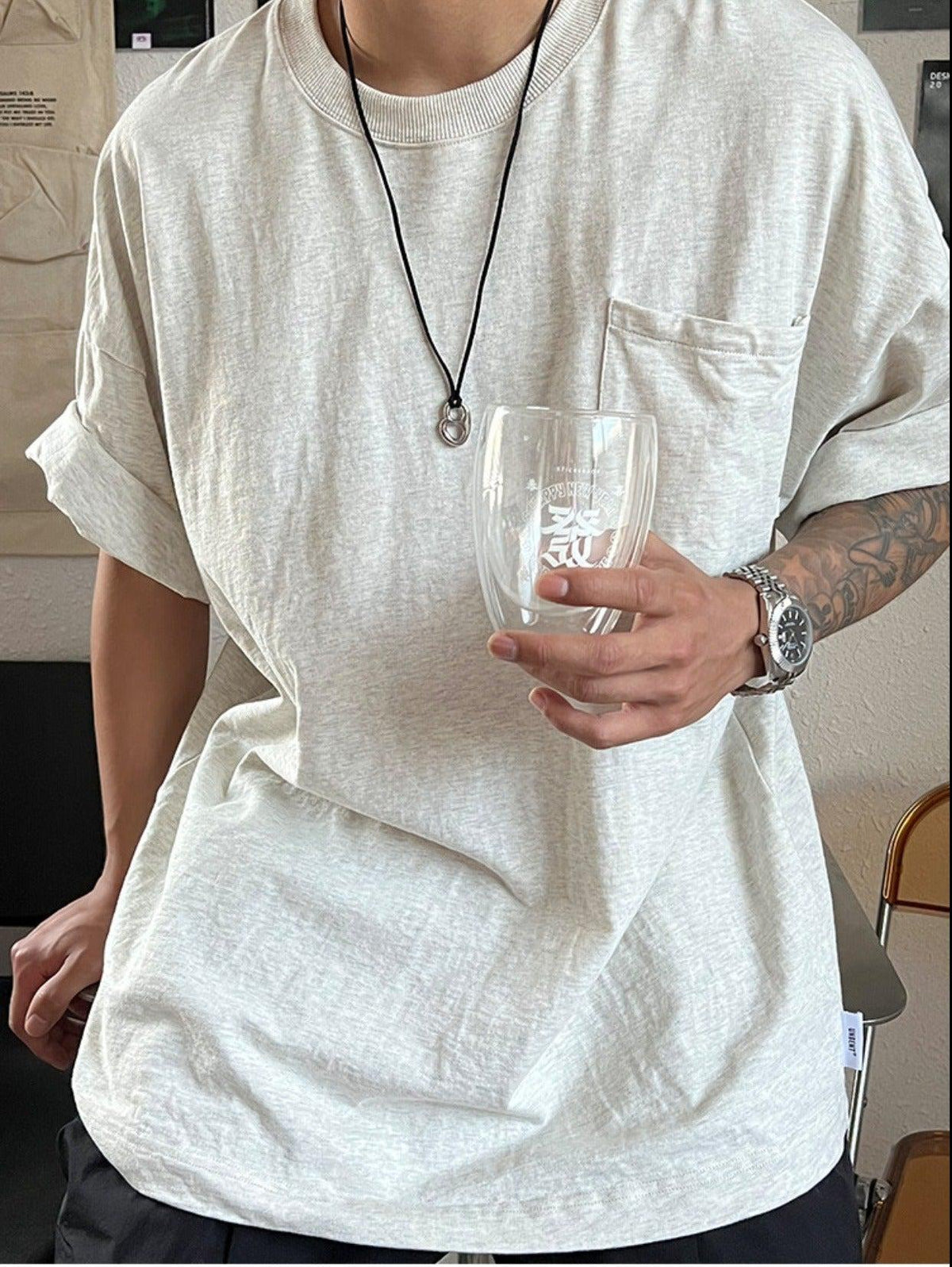 Black Leather Rope Necklace