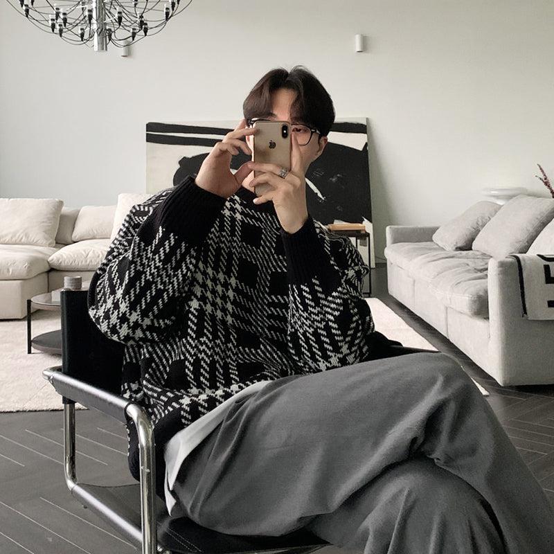 Black Plaid Sweater