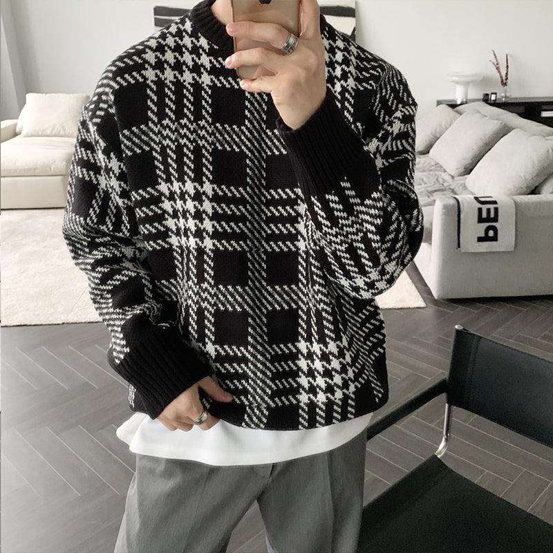 Black Plaid Sweater