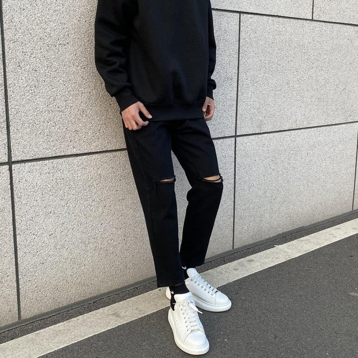 Black Ripped Slim Jeans