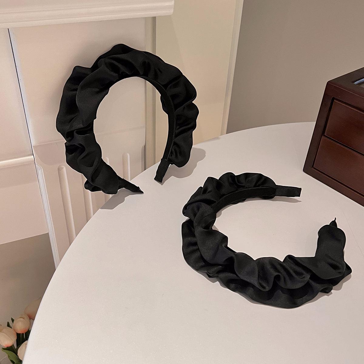 Black Ruched Headband