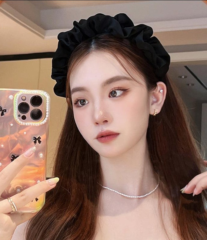 Black Ruched Headband