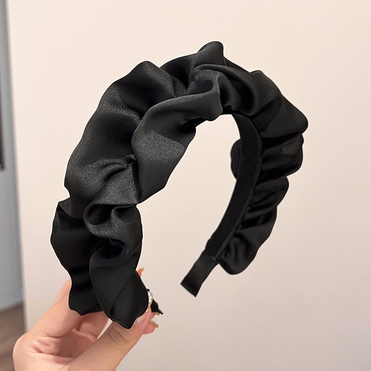 Black Ruched Headband