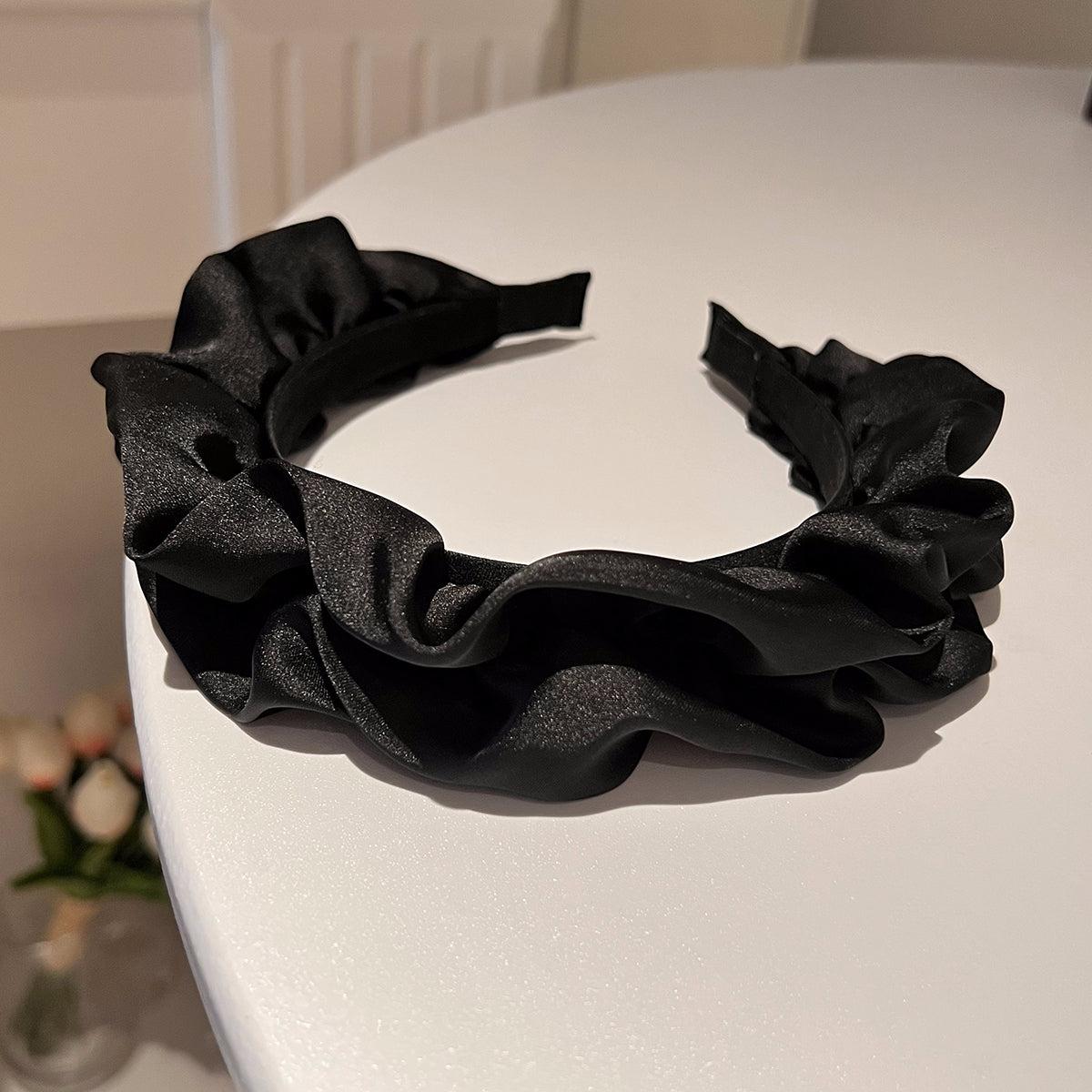 Black Ruched Headband