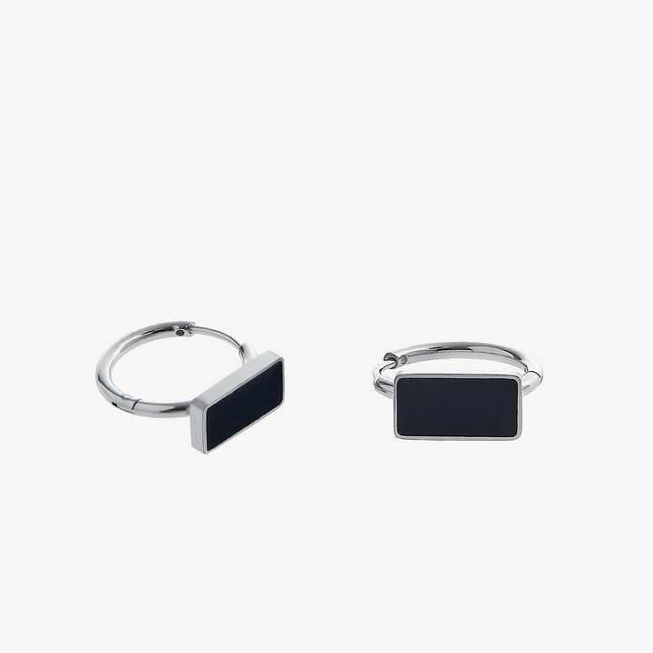 Black Square Earrings