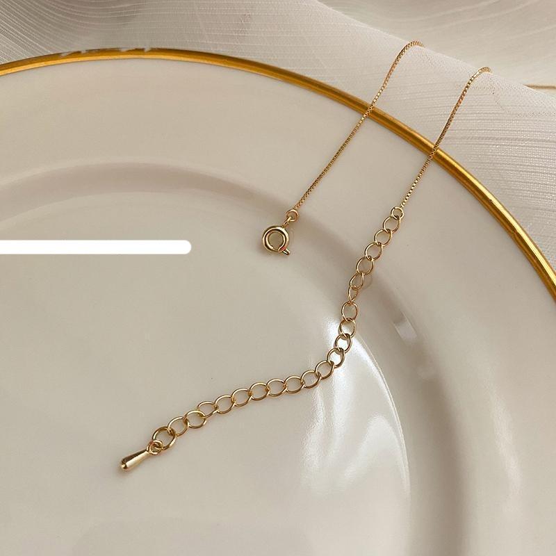 Black Square Pendant Necklace