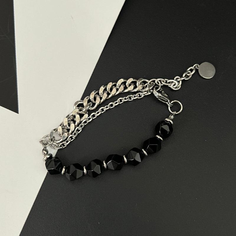 Black Stone Beads Bracelet