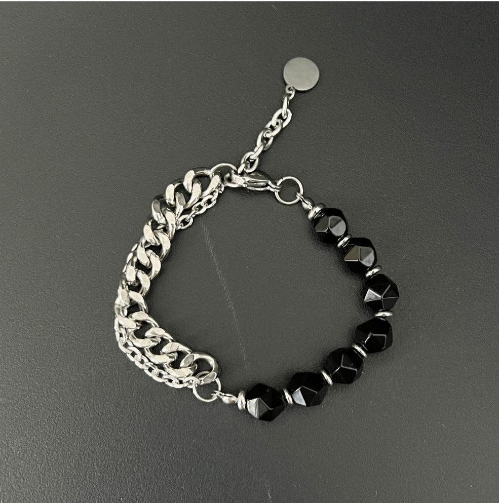 Black Stone Beads Bracelet
