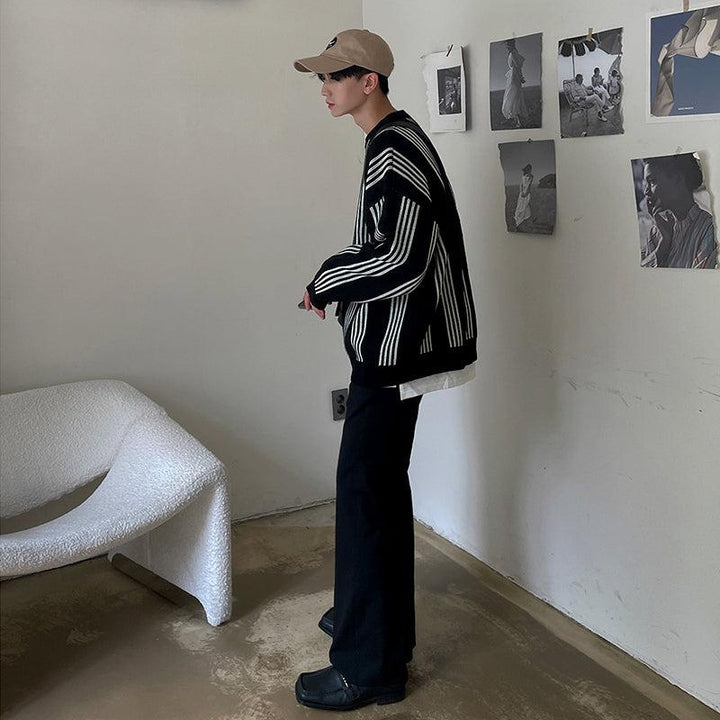 Black Striped Sweater