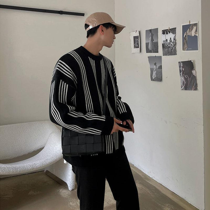 Black Striped Sweater
