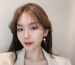 Black Triangle Drop Earrings