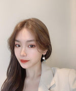 Black Triangle Drop Earrings