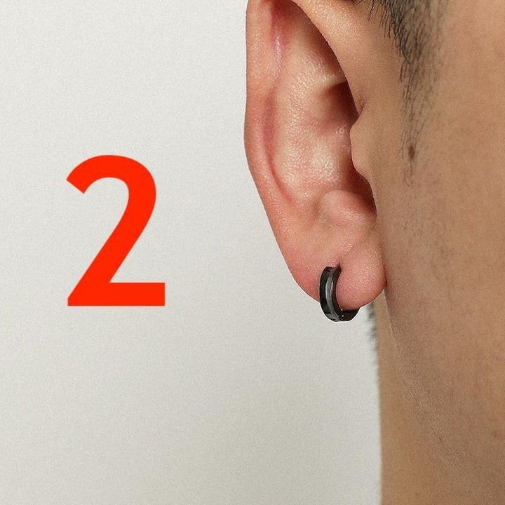 Black Hoop Earrings