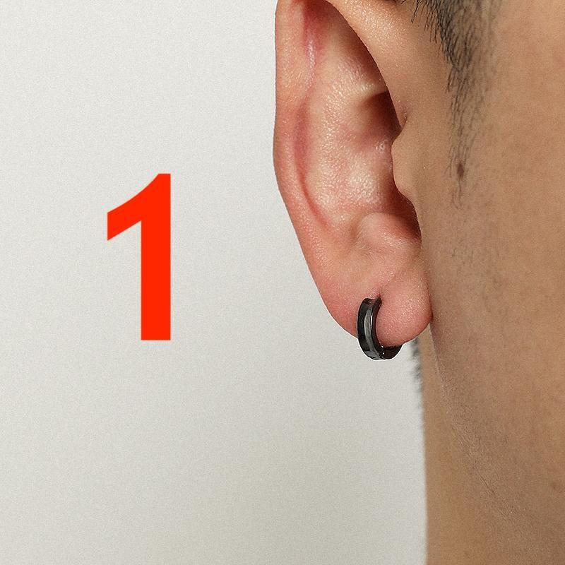 Black Hoop Earrings