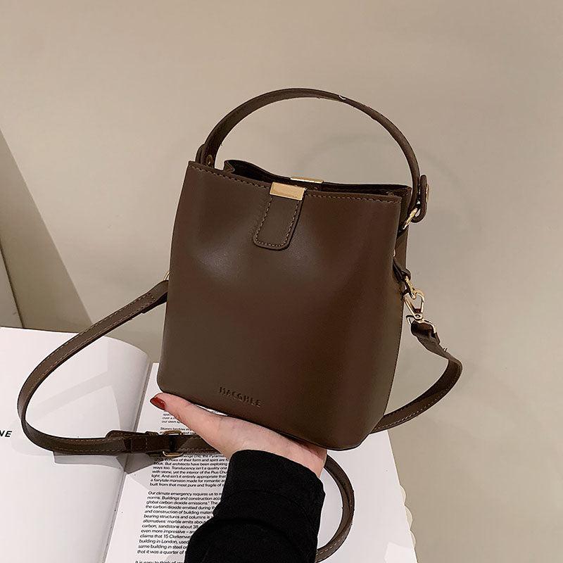 PU Leather Shoulder Bag - The Korean Fashion Brown