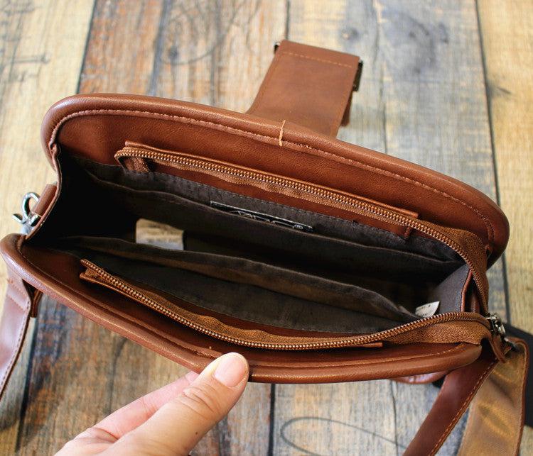 Buckle Faux Leather Shoulder Bag