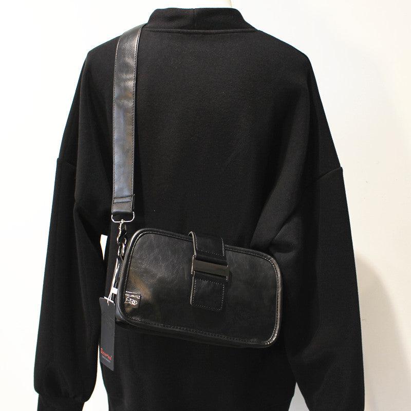 Buckle Faux Leather Shoulder Bag
