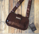 Buckle Faux Leather Shoulder Bag