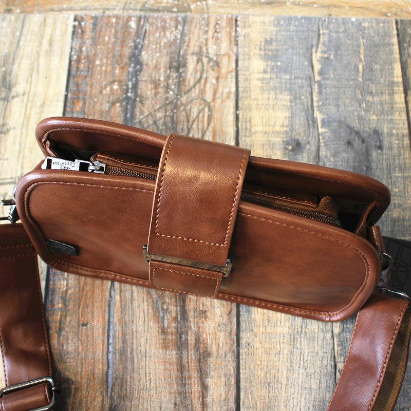 Buckle Faux Leather Shoulder Bag