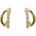 C-Shaped Pearl Earrings