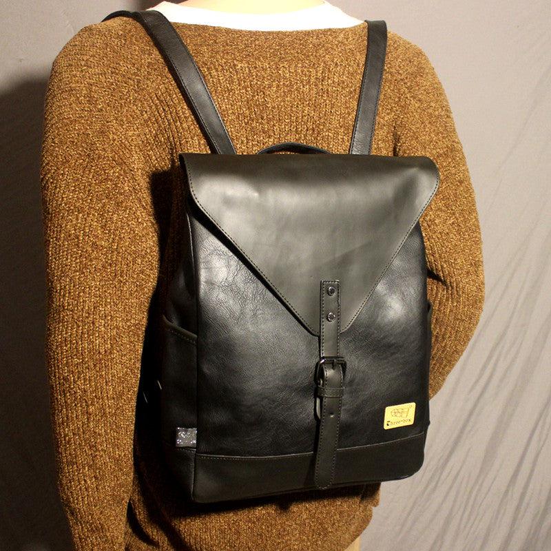 Casual Faux Leather Backpack