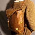 Casual Faux Leather Backpack