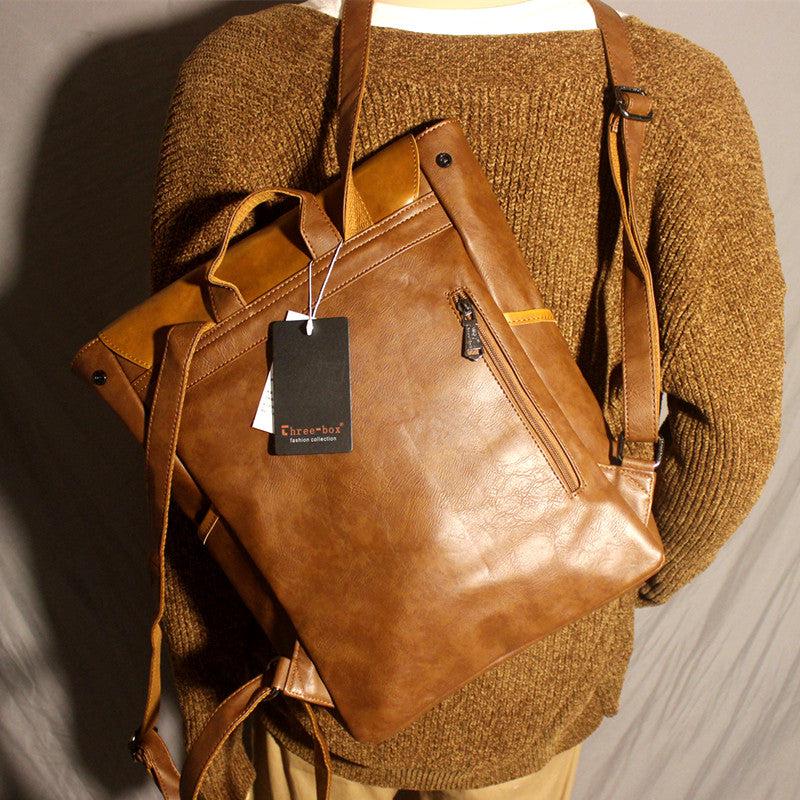 Casual Faux Leather Backpack