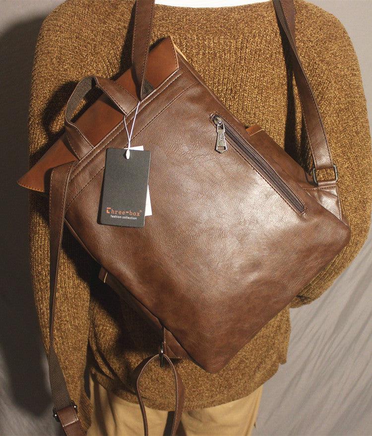 Casual Faux Leather Backpack
