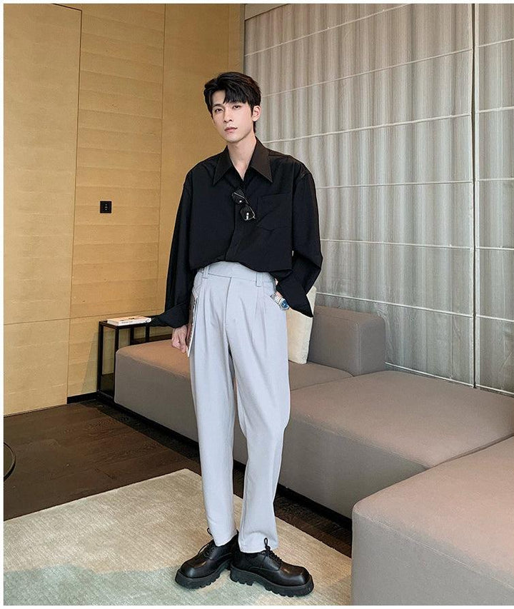 Casual Regular Fit Suit Pants