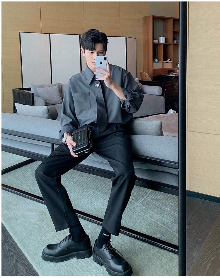 Casual Regular Fit Suit Pants